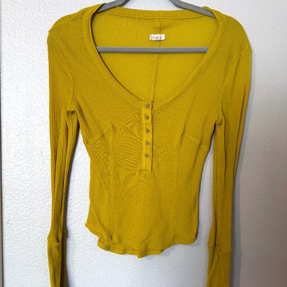 Pilcro Anthropologie Long Sleeve Button Top